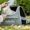 Large capacity collapsible pet backpack with zip closure, handle and mesh vent, perfect for cats and small dogs traveling