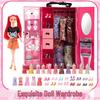 Children's Barbie Pink Dress-Up Wardrobe and Wedding Dress Doll Playhouse Gift Set