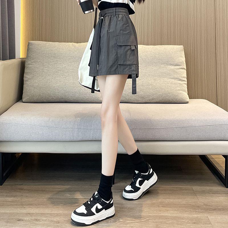 Korean-Style Women's Ultra-Thin Loose Mid-Length Wide-Leg Summer Skirt Shorts