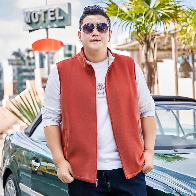 

Мужской Молодежный Жилет Верхняя Одежда Ollie Флисовый Жилет Жилет Весна Осень Зима Кардиган Безрукавная Толстовка Повседневный 8XL оранжевый