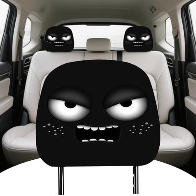 Potahy na opěrky hlavy do auta 2 kusy Zábavné halloweenské potahy na opěrky hlavy s velkýma očima Sezónní dekorace na podzimní sváteční výlet Cestování