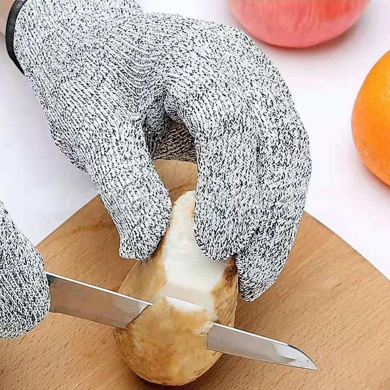 Anti Cut Proof Gloves Level 5 Safety Work Multifunction Protection High-strength Wear-resistant HPPE Glove Hemp Gray Finger Cots