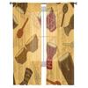 African Percussion Luxurious Chiffon Sheer Curtains for Living Room Bedroom Decoration Window Voiles Tulle Curtain