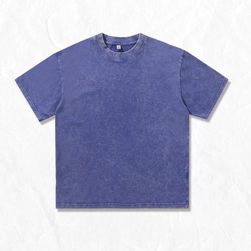 Washed Vintage Purple T-Shirts Men Women Street Hip Hop Retro Punk T Shirt Harajuku Casual Cotton Short Sleeve Acid Wash Tshirts