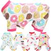 4Pcs Pet Dog Jumpsuit Soft Clothes Spring Summer Cotton Dogs Bodysuits Long Sleeve ShirtXL