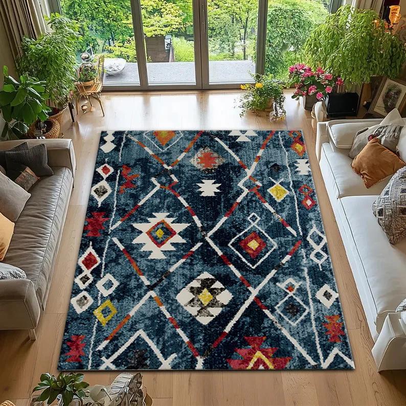 Persian Vintage Carpet Handmade Moroccan Rug Living Room Bedroom Decorative Floor Mat Non Slip Soft Rugs