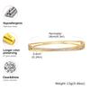 Shiny Zircon Crossed Stainless Steel Bangle Bracelet for Women, Gold Color Layered Stackable Female Waterproof Jewelry Gift