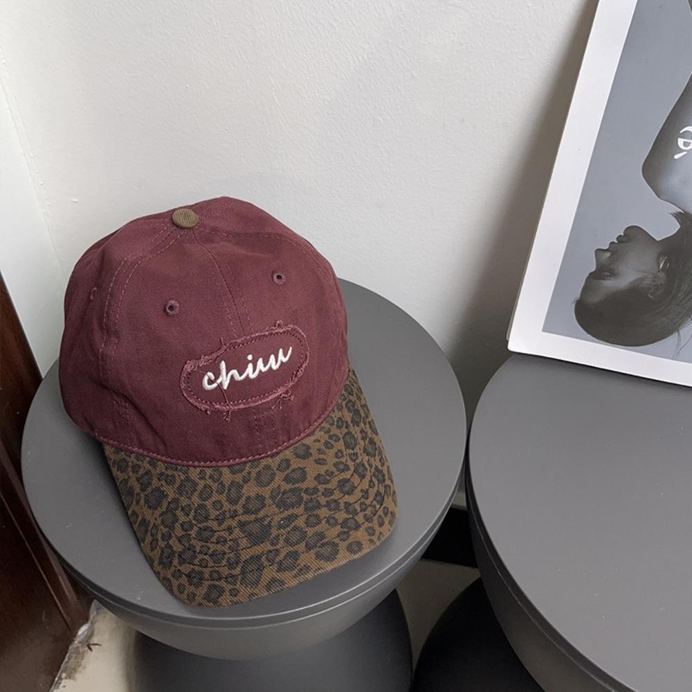 Korean Style Baseball Cap Color Splicing Sun Hat Fashion Duck Tongue Cap  for Women Girls