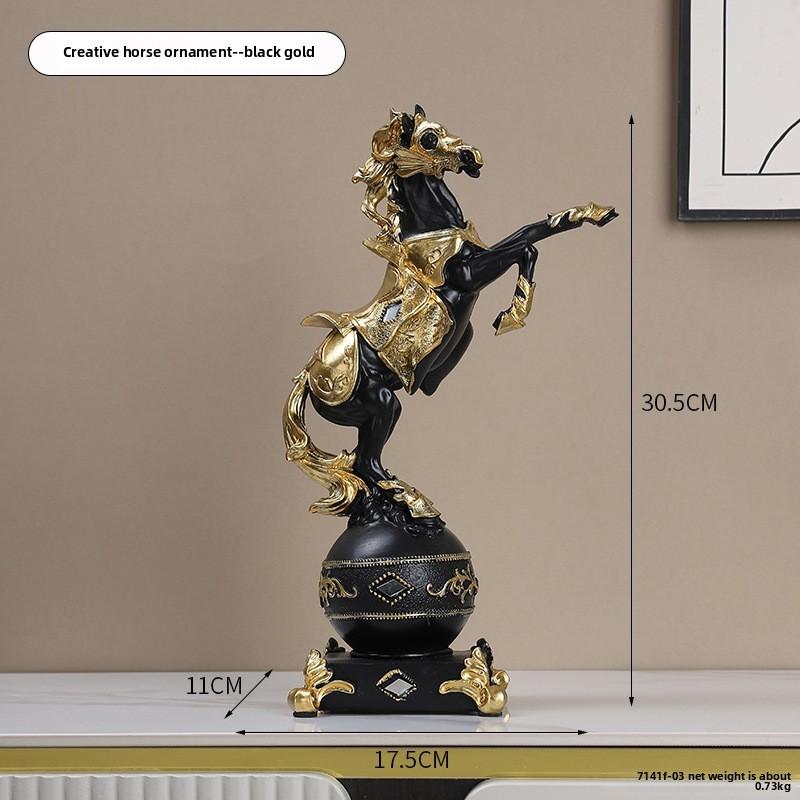 Elegant Horse Resin Statue For Office Decor Modern Art Gift For Special Occasion