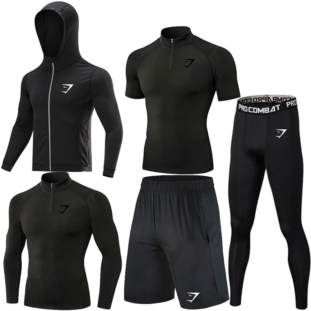 Set di Polo Elasticizzate ad Asciugatura Rapida da Uomo GYMSHARK - Abbigliamento Sportivo Traspirante, Aderente per Allenamento e Corsa con Protezione Solare
