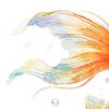 yangyizhi Watercolor Goldfish Toilet Seat Sticker, & Water Plants Tank Waterproof PVC Bathtub Decal, Self-Adhesive Lid Decals for Bathroom Decor