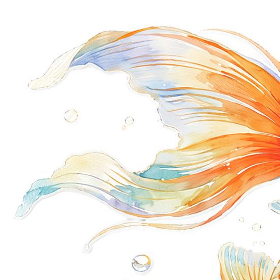 yangyizhi Watercolor Goldfish Toilet Seat Sticker, & Water Plants Tank Waterproof PVC Bathtub Decal, Self-Adhesive Lid Decals for Bathroom Decor