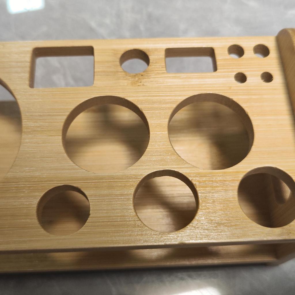 Cocktail Shaker Wooden Rack Bamboo SHAKE Barware Drinkware Set with 13 Holes