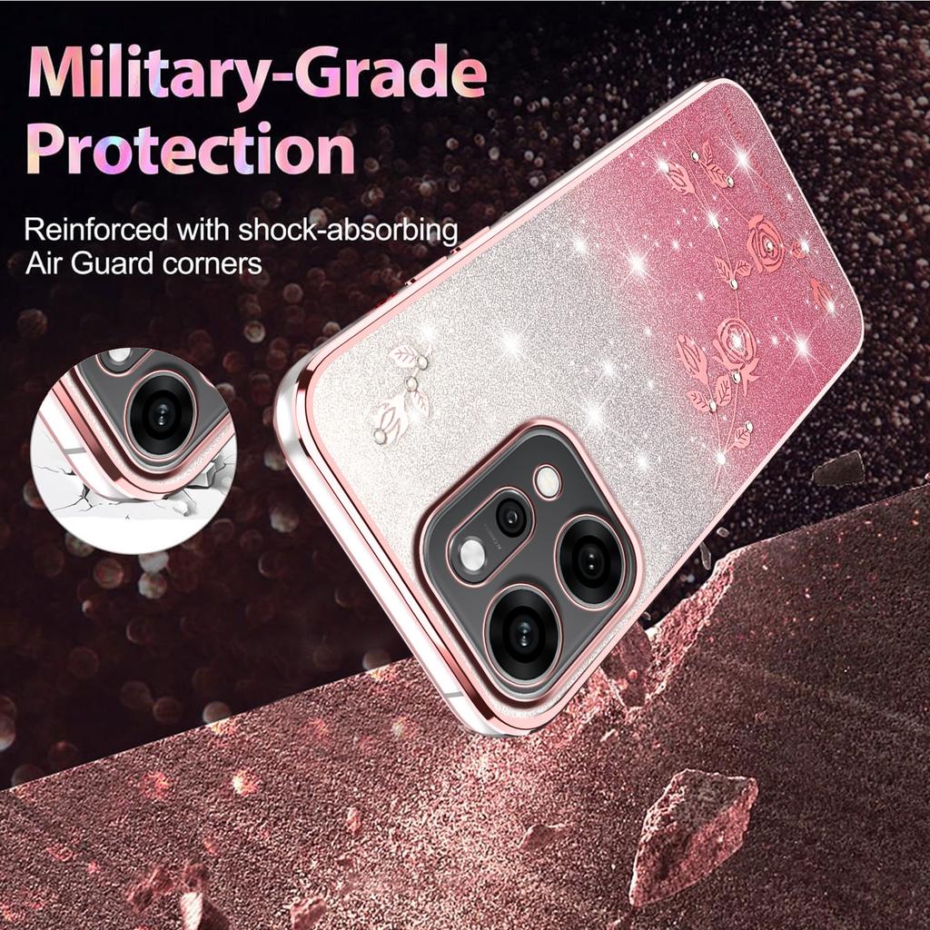 KADEM For Oppo Reno14 Pro 5G (Global) Case Flower TPU Flexible Gradient Phone Cover