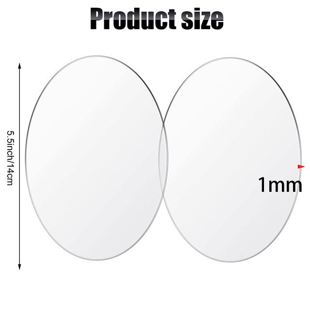 1/2mm Clear Circle Acrylic Sheet Plexiglass Disc Round Sign for Milestone Marker,Name Card,Cricut,Engraving,Painting,DIY Project