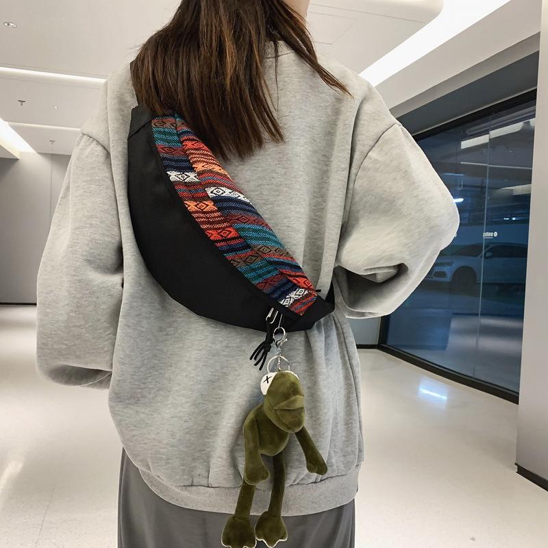 

Breast bag Women s simple and versatile ethnic style small backpack Fashion sports shoulder bag Men s fanny pack Trendy tooling style messenger bag Single Pack