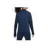 Nike Solid Color Half-Zip Round Neck Pullover Sweatshirt Kids sweatshirt Blue DC9154-454