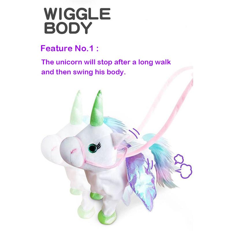 Electric Walking Unicorn Plush Funny Toy Talking Toy Unicorn Singing Music Stuffed Toy For Children Kids Gift