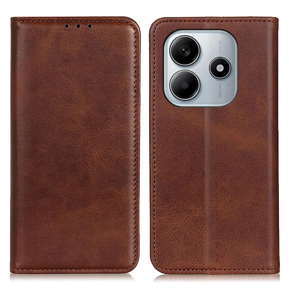 Für Xiaomi Redmi Note 14 4G (163,25 x 76,55 x 8,16 mm) Hülle Spaltleder Flip Wallet Handyhülle