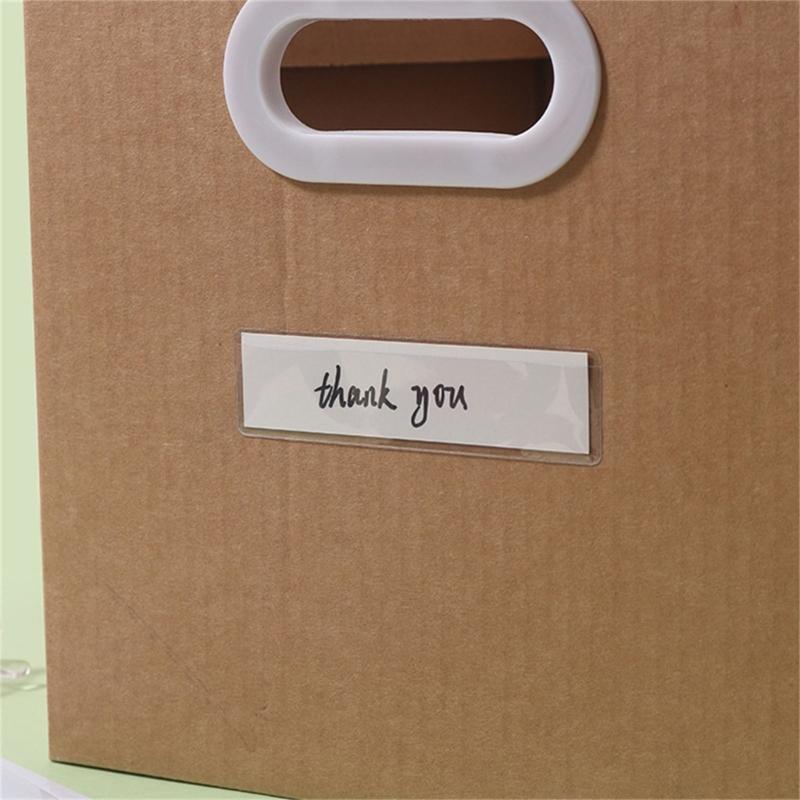 Clear Adhesive Label Pockets With Strong Stick Backing Label Bags For Home And Office Use Sticker Pockets