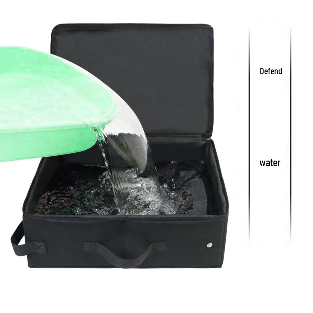 Portable Waterproof Foldable Cat Litter Box with Storage Bag