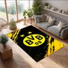 Borussia Dortmund Theme rug Soft Crystal Velvet Area Rug Non-Slip Floor Carpet for Living Room Bedroom Nursery