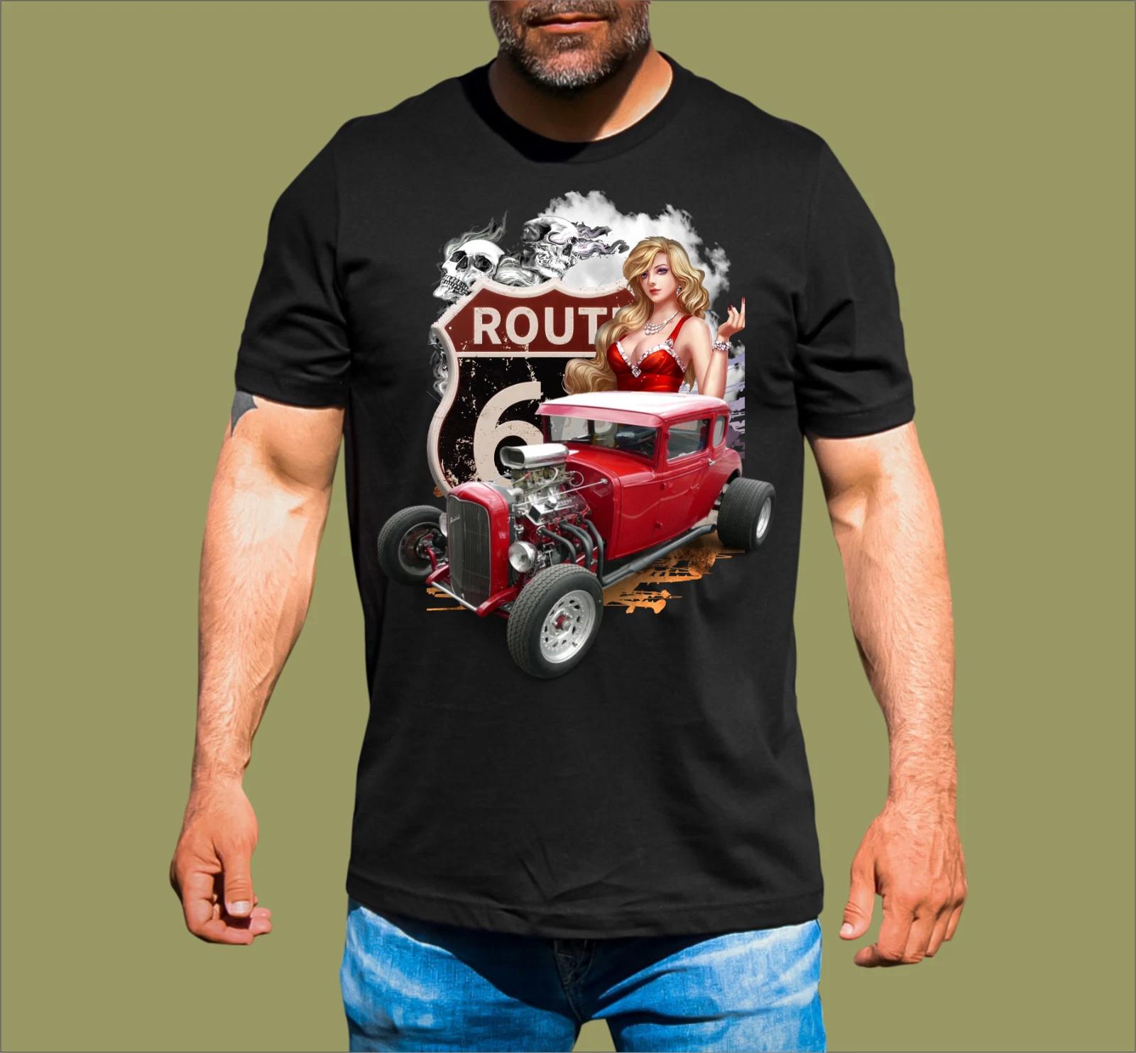 PINUP GIRL HOT ROD T-SHIRT L