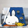 M-Miffys Cute Rabbit Throw Blanket for Couch  Fuzzy Soft Plush Blanket 50x60 Inches Multi-size Bedspreads for All Seasons