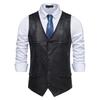 2023 Spring Slim-fit Suede Single-breasted V-neck Men's Waistcoat