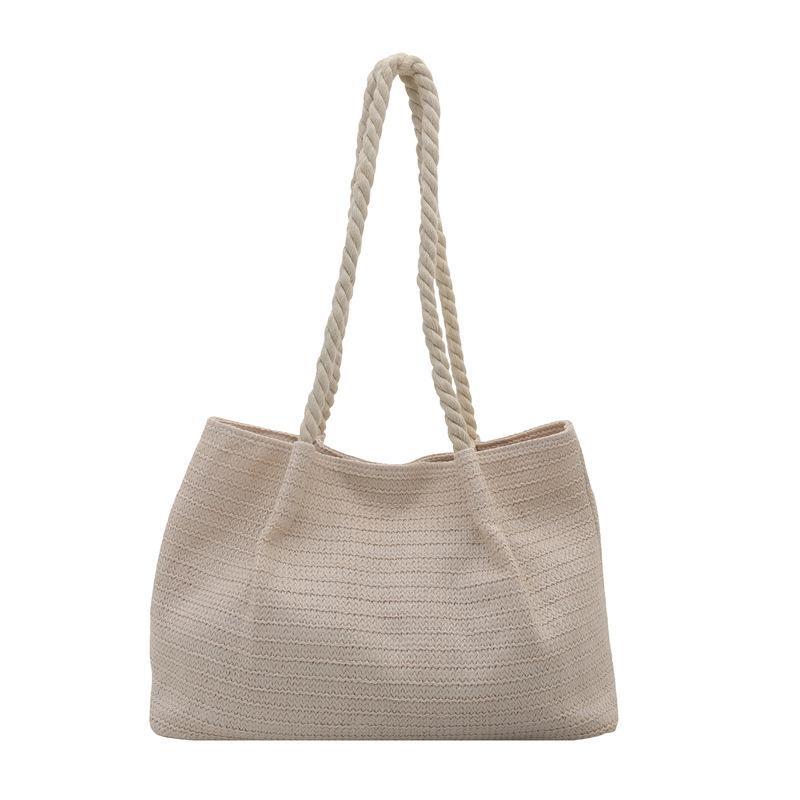 New fashion woven shoulder bag beach straw bag women s large-capacity travel shoulder tote bag