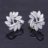 Elegant Floral Cat's Eye French Earrings for Women