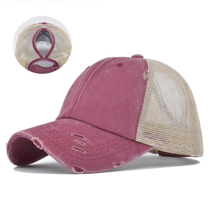 Board Light Ripped Old Made Cap Baseball Ventilated Permeable Air Mesh Cotton Washed Caps Men And Women Tide Spring And Summer Vintage Hat
