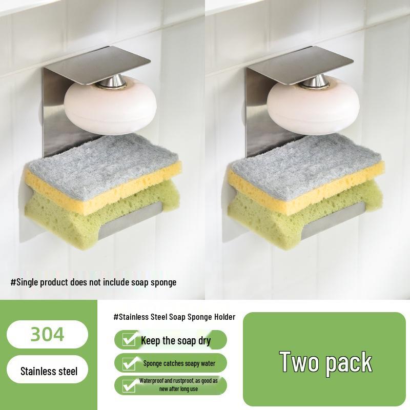 Stainless Steel Wall-Mounted Magnetic Soap Holder