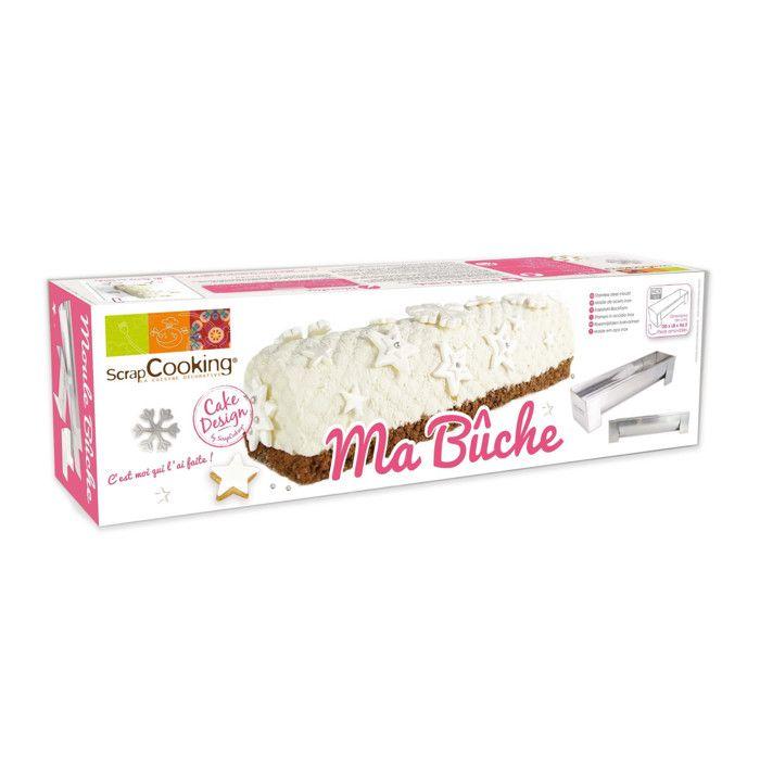 Moule à bûche - SCRAPCOOKING - Inox avec insert - 30x8x6.5cm