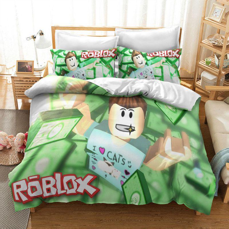 3d Printed Game Roblox Bedding Set Quilt Cover Pillow Shame Us Uk King Queen
