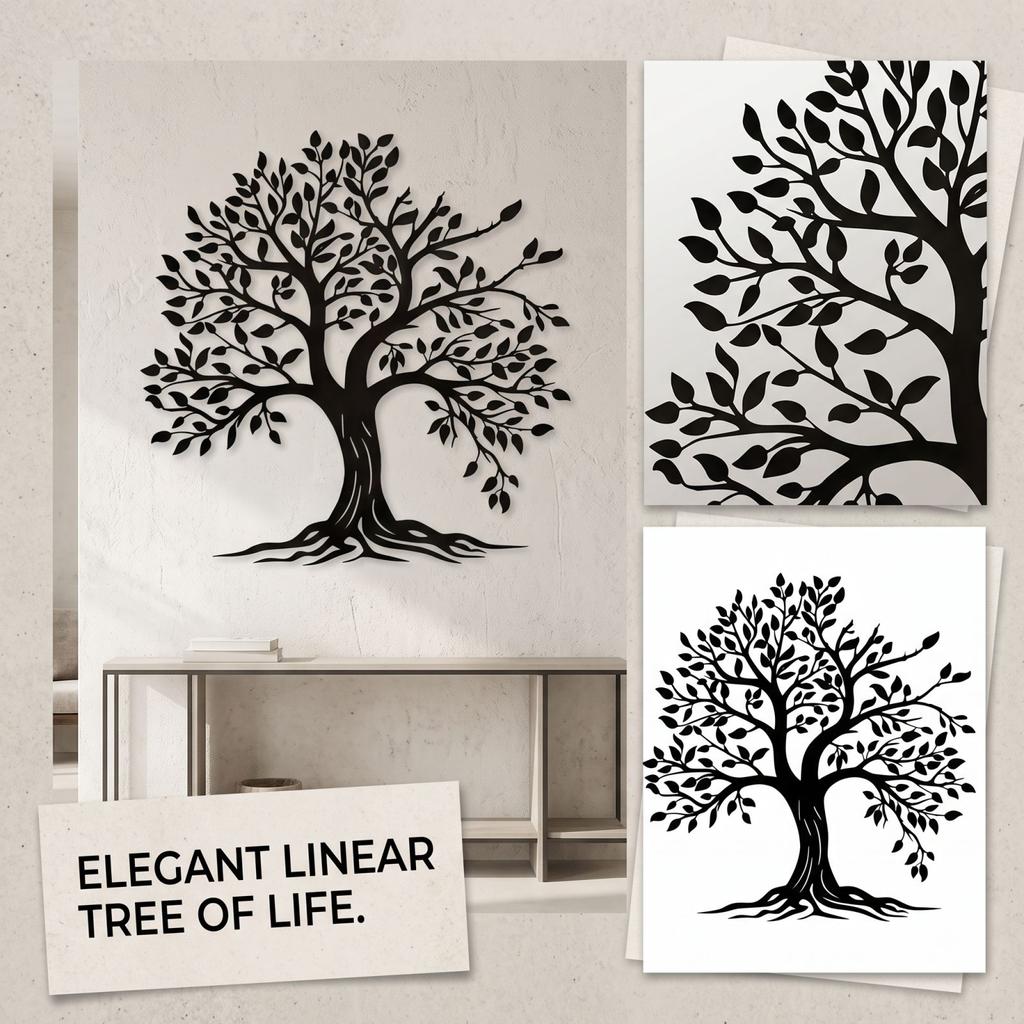 Wall Line Sculpture Decorative Hanging for Living Room Bedroom Home Decor