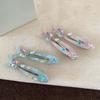 Crystal Colorful Hairpin Acrylic Small Barrette Bangs Clip Fish-shaped Hair Clip  Girls