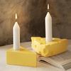 Candlestick Mold Candle Holder Mould Cheese Shaped Candelabrum Mold Easy Release Silicone Mold for Home Decoration