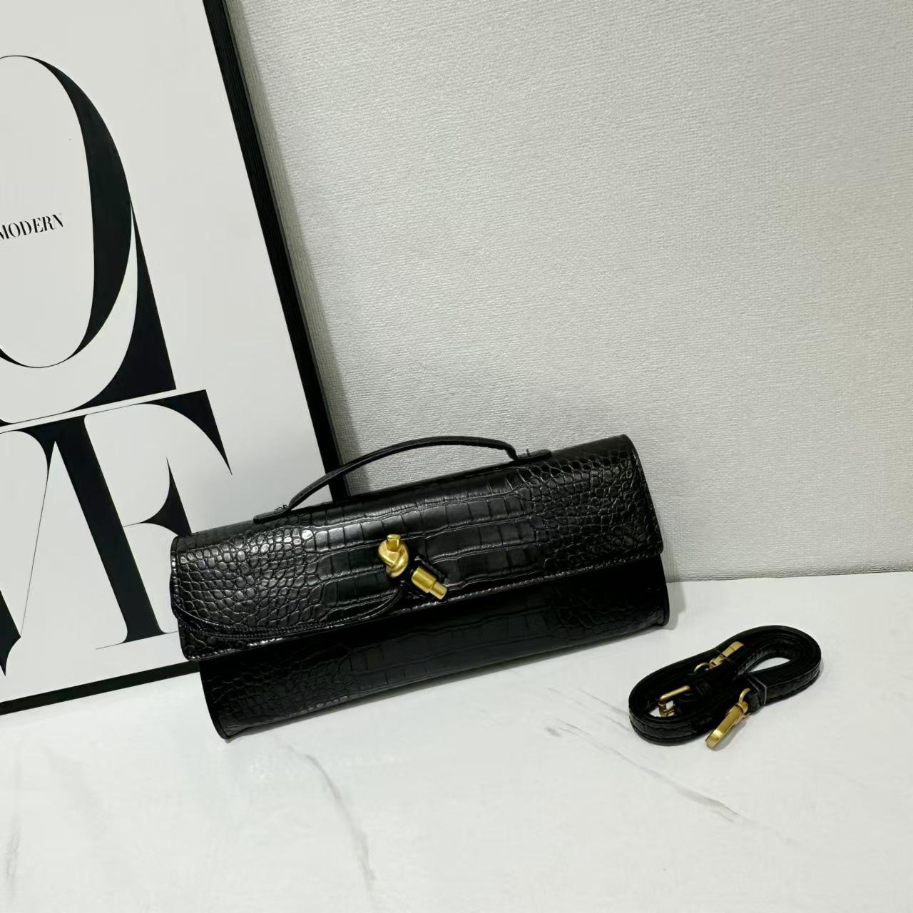 Deals Depot Elegante Handgeweven Avond Baguette Tas met Metalen Sluiting - Dames Schouder- of Onderarm Clutch Standard No Text