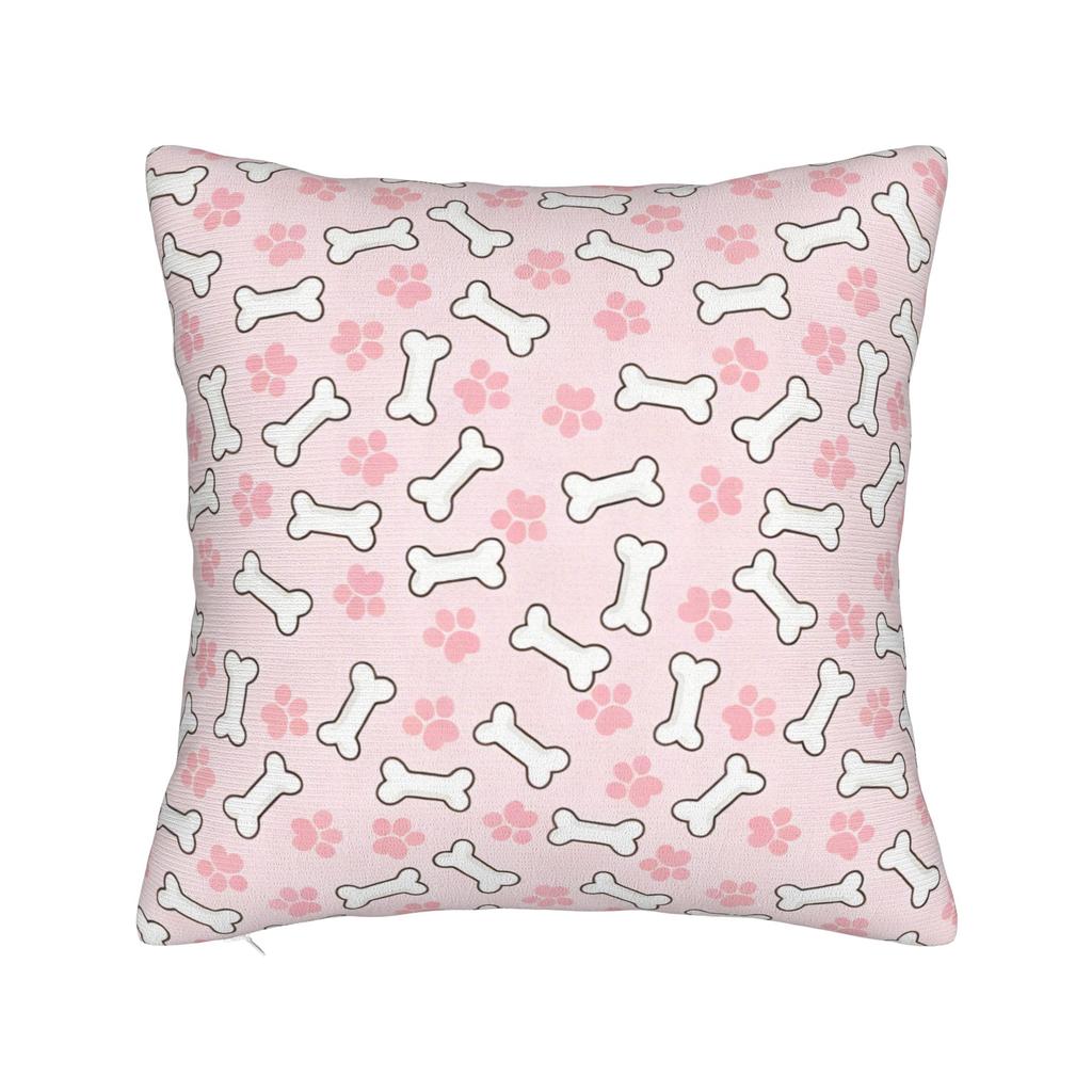 Pillow Cover Dog Paw Print And Bone Morden Pillow Case For Chair Sofa Home Decor Pillowcases