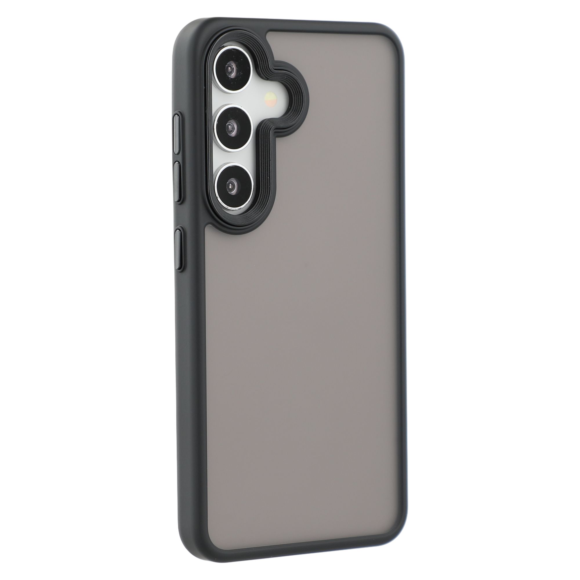 

For Samsung Galaxy S25+ Case Skin Touch Matte Anti-Scratch PC+TPU Phone Back Cover Black