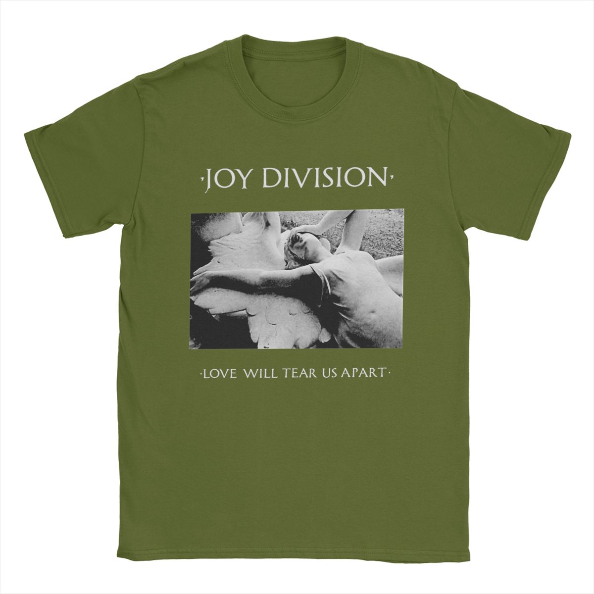 

Joy Division Us Apart Мужские футболки из чистого хлопка, винтажные футболки с круглым вырезом, с коротким рукавом, одежда больших размеров XXXXL армия зеленый