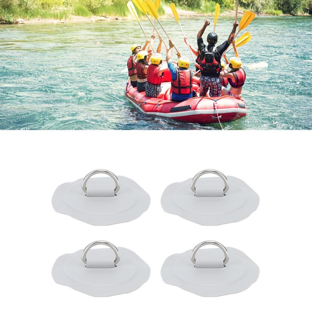 4PCS Round PVC Patch Lightweight Kayak D Ring D Ring Patch for Surfboard Stand Up Paddleboard