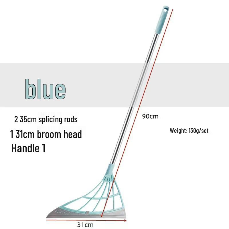 Black Magic Broom: Dual-Use Non-Stick Hair & Water Sweeping Scraper with Dustpan