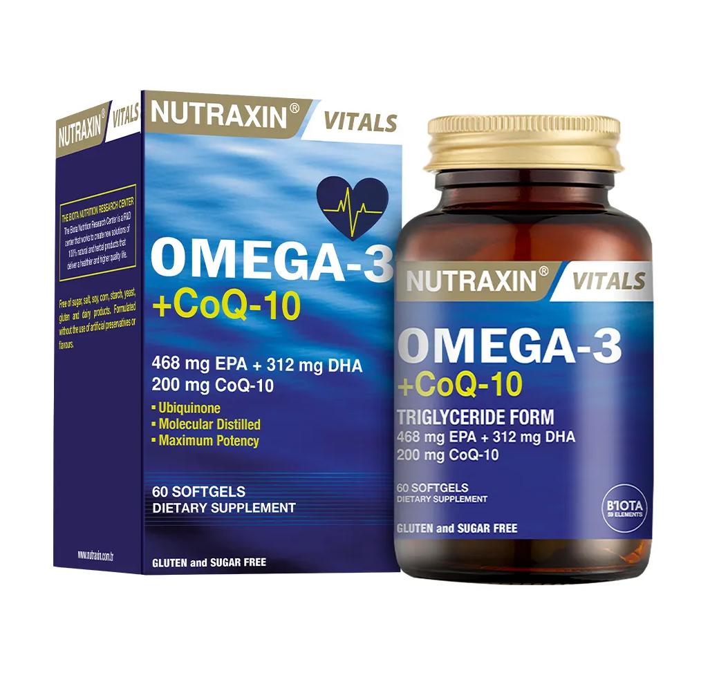 

Nutraxin Omega 3+CoQ-10 60 Softgels