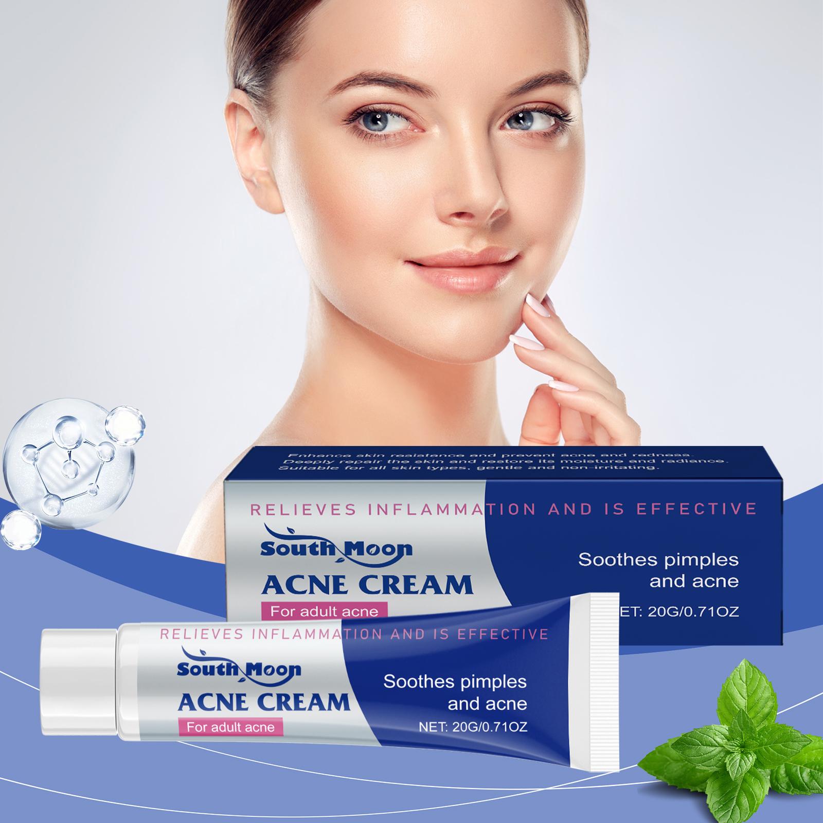 Anti Acne Cream Oil Control Repair Pimple Spot Remove Acne Mark Cleaning Refreshing Moisturizer Skin Pore Shrink Cream 20g