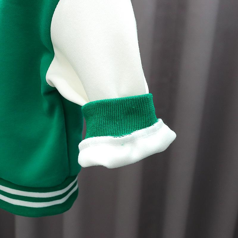 Toddler Boys' & Girls' Long-Sleeve Jacket Set - Fashionable Spring & Autumn Baseball Outfit.