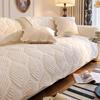 Asciugamano per Divano in Peluche con Foglie Jacquard Copridivano Universale Nordico Antiscivolo Copridivani Combinati Asciugamano per Divano per Decorazione Soggiorno