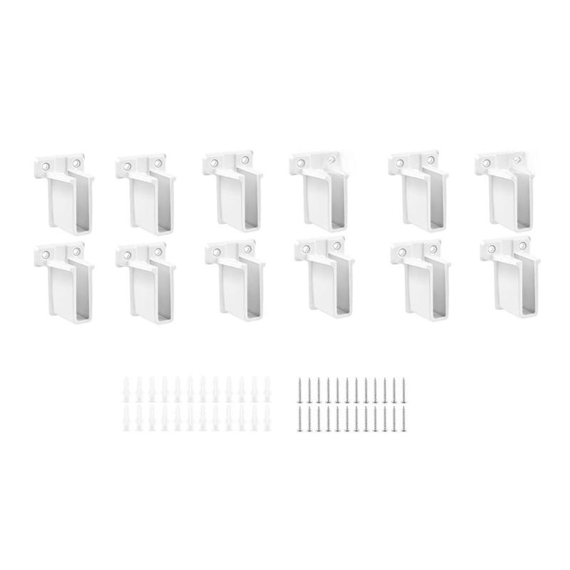 8/12Pcs Wardrobe Bracket Closet Rod End Supports Wire Shelf Corner Support Bracket Portable Wire Rack End Bracket