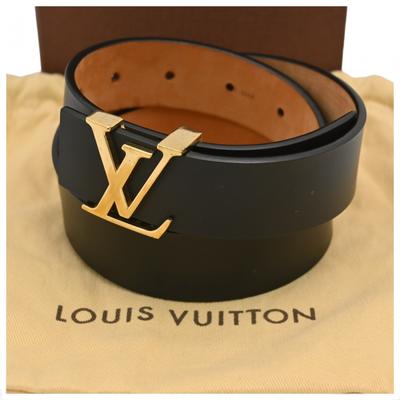Autentisk LOUIS VUITTON Initialer Bælte LV Sort M6900U lv5528ju